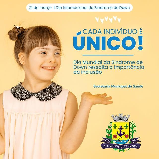 Dia 21 de março é uma data de conscientização global para celebrar a vida das pessoas com a síndrome de Down.