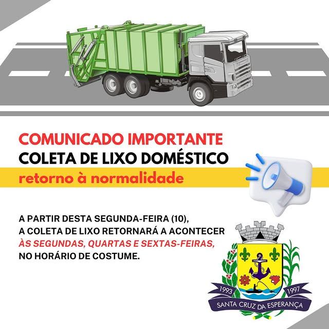 A coleta de lixo será modificada temporariamente, em virtude dos esforços do município nas ações de combate à dengue, readequações e demais ajustes necessários.